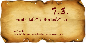 Trombitás Borbála névjegykártya