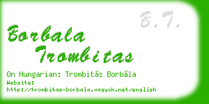 borbala trombitas business card