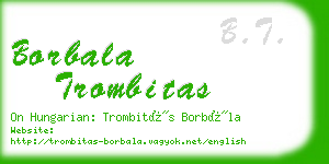 borbala trombitas business card